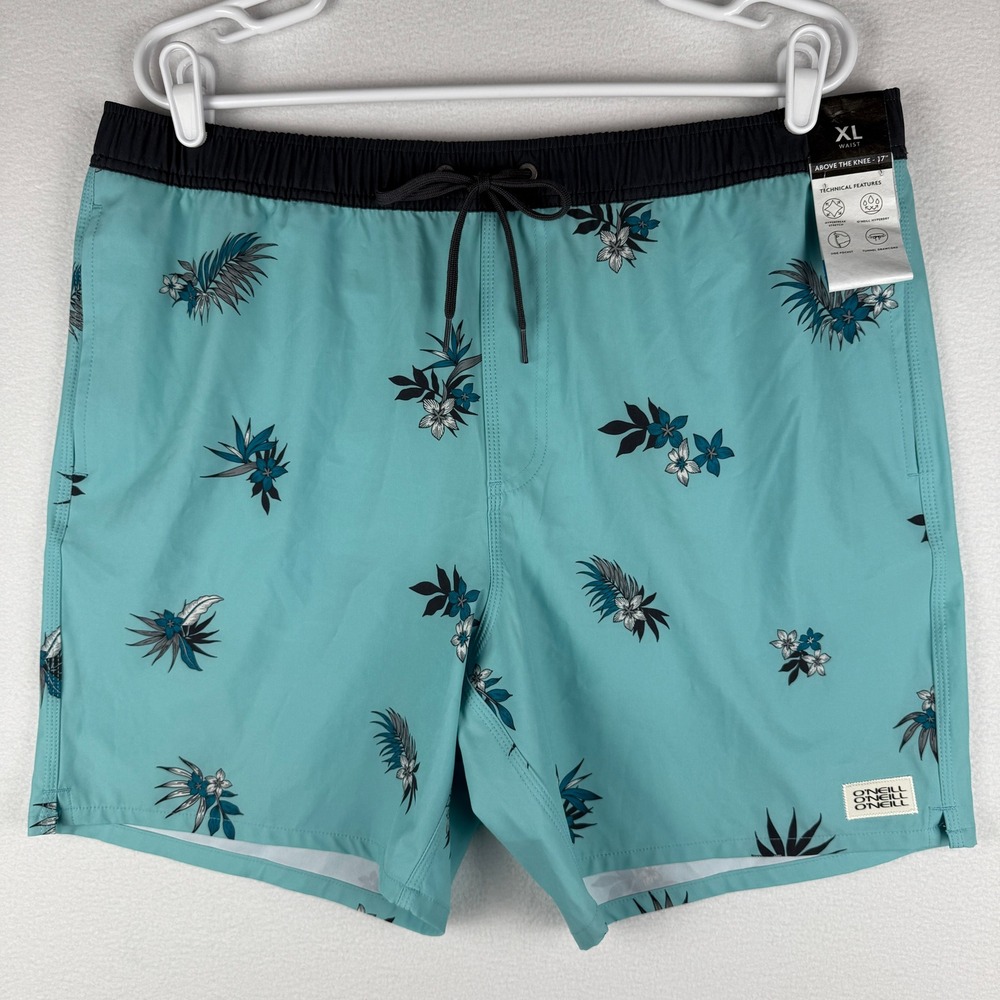 NEW O'Neill Hermosa Shorts Mens‎ XL Elastic Waist 17" Above Knee Beach Swim Surf